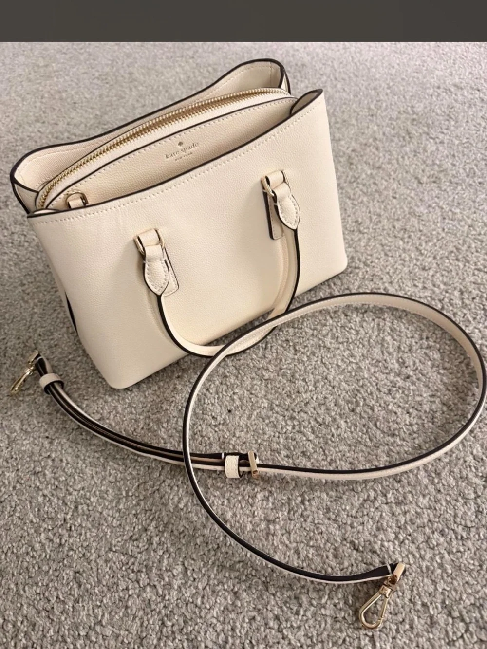 kate spade Cream Pebbled Leather Top-Handle Satchel
